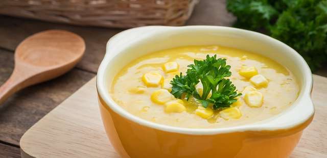 Creme de milho com manteiga para aquecer seu coração