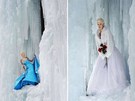 Fotógrafo faz registro em penhascos