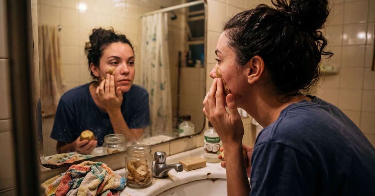 Usei cascas de batata no meu rosto e acabei de vez com as manchas escuras