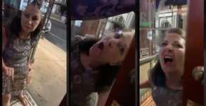 VÍDEO: Mulher lambe porta de bar após ser barrada por não usar máscara