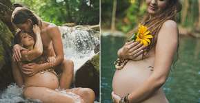 Casal faz ensaio para celebrar a gravidez em meio à natureza