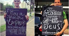 Jovem consegue emprego após desconhecida personalizar seu cartaz