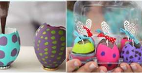 Sirva brigadeiro de colher em casca de ovo decorada