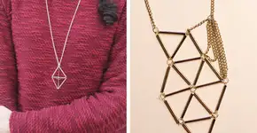 Aprenda a fazer bijuterias geométricas usando canutilhos