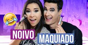 Namorados tentando maquiar suas namoradas