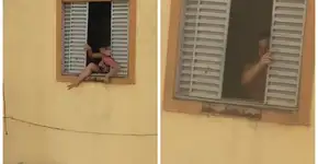 Mulher grávida tenta pular da janela para escapar de marido agressor