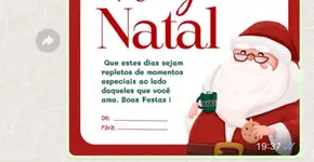 Passo a passo fácil para criar um cartão de Natal e enviar no WhatsApp