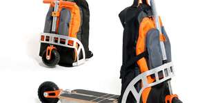 Designer brasileiro cria mochila que vira patinete