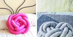 Almofadas de nó são tendência de decoração