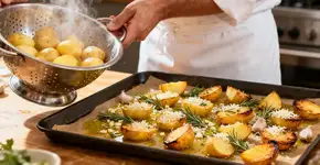 As batatas assadas ficam mais saborosas se você parar de cozinhá-las em água fervente e usá-las em um único utensílio melhor