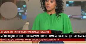 Jornalista da GloboNews chora ao vivo ao noticiar morte de criança por covid
