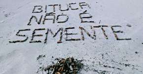 Campanha contra bitucas de cigarro limpa ilha em Santa Catarina