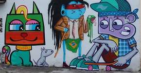 Parque Edu Chaves ganha graffiti assinado por Crânio, Chivitz e Minhau