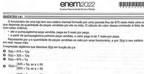 Questão de matemática do Enem 2022 é anulada; saiba o motivo
