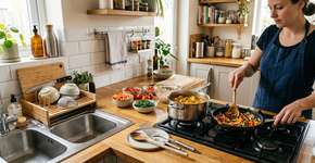 O que significa quando uma pessoa lava a louça enquanto cozinha?