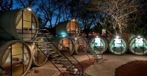 No México, quartos de hotel são construídos em tubos de concreto