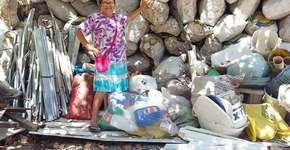 Mãe junta 300 kg de latinhas e ajuda filho a realizar sonho