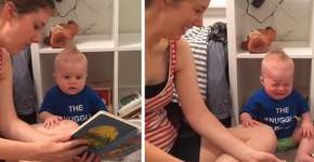 Bebê chora quando livro acaba e vira hit na net