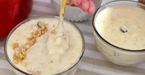 A melhor receita de canjica cremosa com paçoca