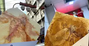 Biscoito Sembei Gigante no Ika Senbei