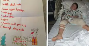 Menino que foi baleado escreve carta comovente a papai Noel