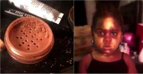 Menina de 4 anos é flagrada com maquiagem de irmã; veja o vídeo