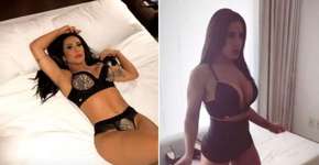 Scheila Carvalho faz ensaio de lingerie e mostra ótima forma