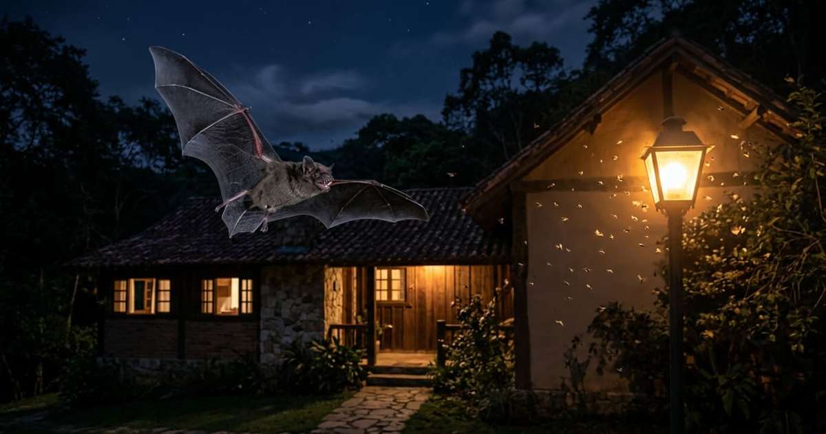 Se você avistar morcegos voando ao redor de sua casa ou jardim à noite ...