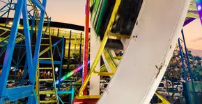 São Bernardo Plaza Shopping tem parque de diversões no estacionamento