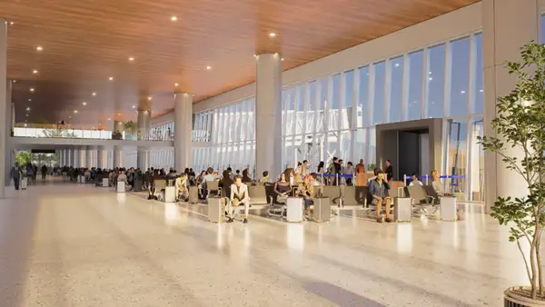 Área exclusiva de espera para check-in 