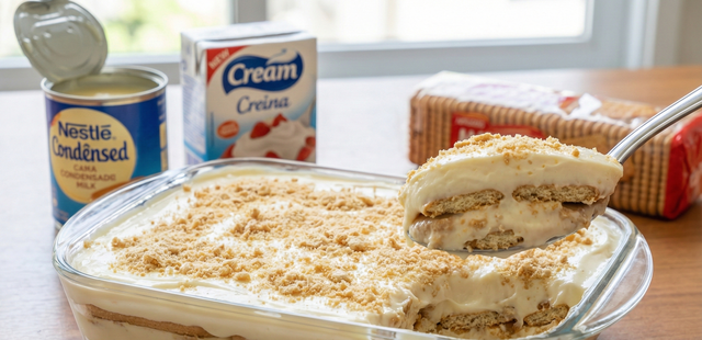 O pavê gelado mais fácil do mundo com apenas 4 ingredientes