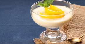 Mousse de pêssego delicioso, fácil e rápido!