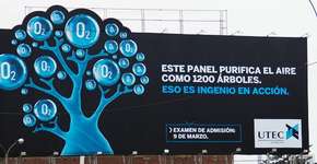 Agência cria outdoor que suga poluição e devolve ar purificado