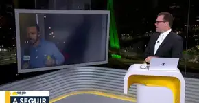 Repórter foge com banana na mão ao entrar sem máscara no Bom Dia SP