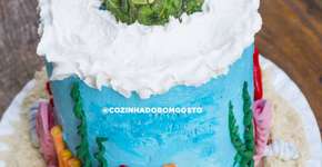 Aprenda a fazer o bolo ‘Cauda de Sereia no Fundo do Mar’ *-*