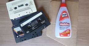 Faça você mesmo em poucos minutos um porta-lápis com fitas cassete