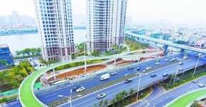 China inaugura a primeira ciclovia elevada do país