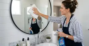 Demorei muito para entender por que o espelho do banheiro não deve ser limpo com pano de algodão