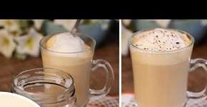 Use o vidro e faça espuma de leite para seu café