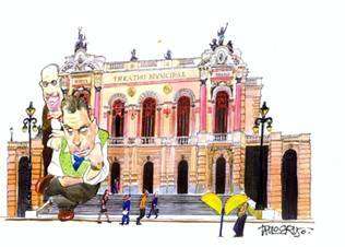 Caricatura - divulgação Assessoria de Imprensa da Caixa Cultural São Paulo