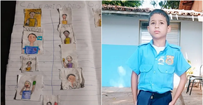 Sem dinheiro para figurinhas, menino faz seu próprio álbum da Copa