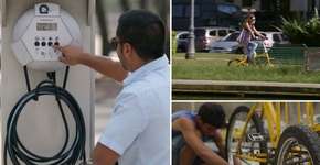 Cidade ganha calibrador de pneu para incentivar uso de bike