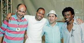 Edvaldo Galdino,  Magnu Sousá e Maurílio Oliveira no bar Você Vai se Quiser