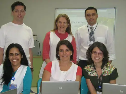 Os professores envolvidos da área de tecnologia, da oficina de cinema e da oficina de jornalismo 