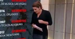 Brinco de Christiane Pelajo cai ao vivo durante telejornal