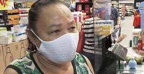Idosa chora ao comentar preços no supermercado: ‘Tudo muito caro, não dá’