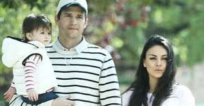 Filha de 3 anos de Ashton Kutcher e Mila Kunis bebe vinho