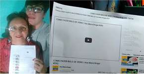 Avó tenta imprimir um vídeo de receita do YouTube