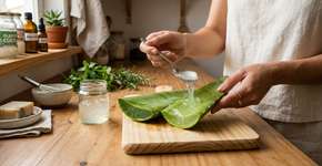 Por que você deve congelar o gel de babosa antes de passar no rosto e no cabelo?