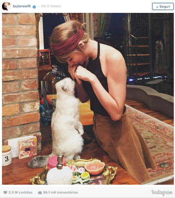 6º lugar: Taylor Swift, mais de 2,3 milhões de curtidas